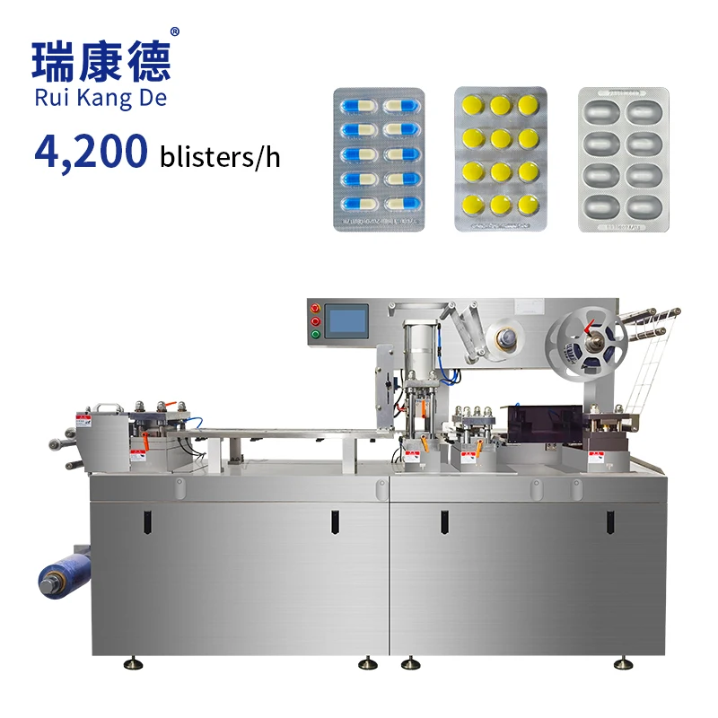 Pharmaceutical Flat Plate Alu Alu Tablet Capsule Packaging Machine Pill Blister Sealing Forming Strip Blister Packing Machine