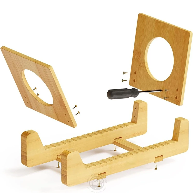 Display Up to 50 Albums Bamboo Wooden Vinyl Record Holder for Music record Storage