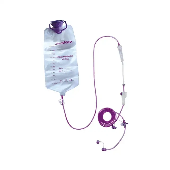 Medical feeding syringe tube enteral feeding bag