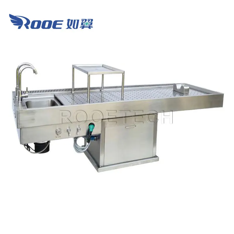 Funeral Washing Table Stainless Steel Wash Station with Shredder Sink and Ventilation System