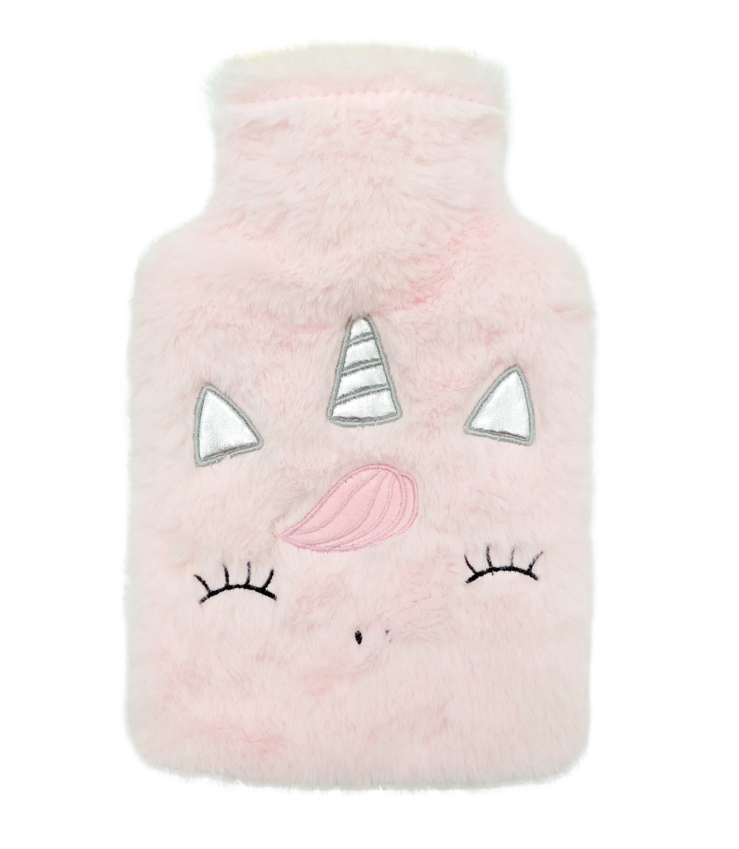 Gift Set Unicorn Sleep Eye Mask and Faux Fur Cover Rubber Hot Water Bottle