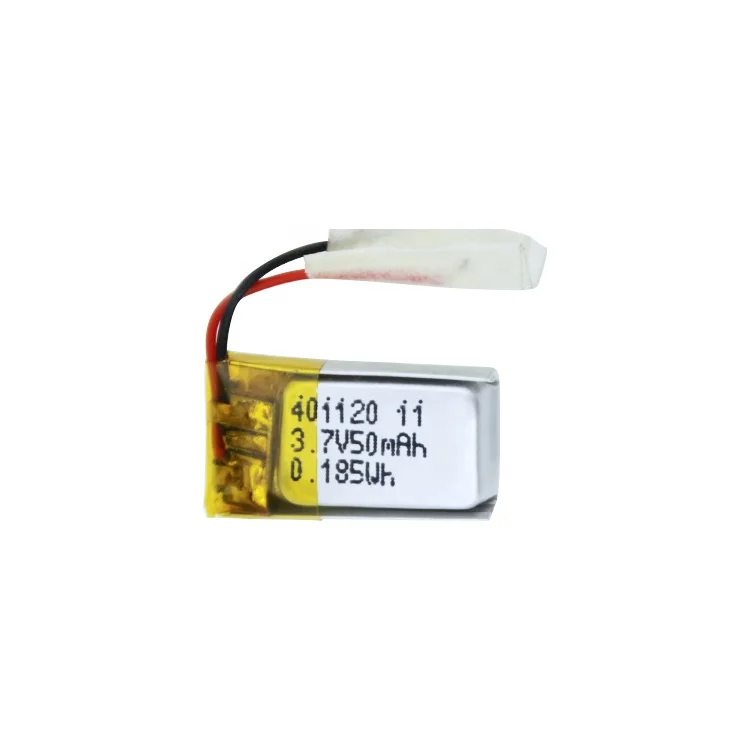 CB approved yabo401120 3.7v 50mah lithium polymer battery liion battery for earphone charger