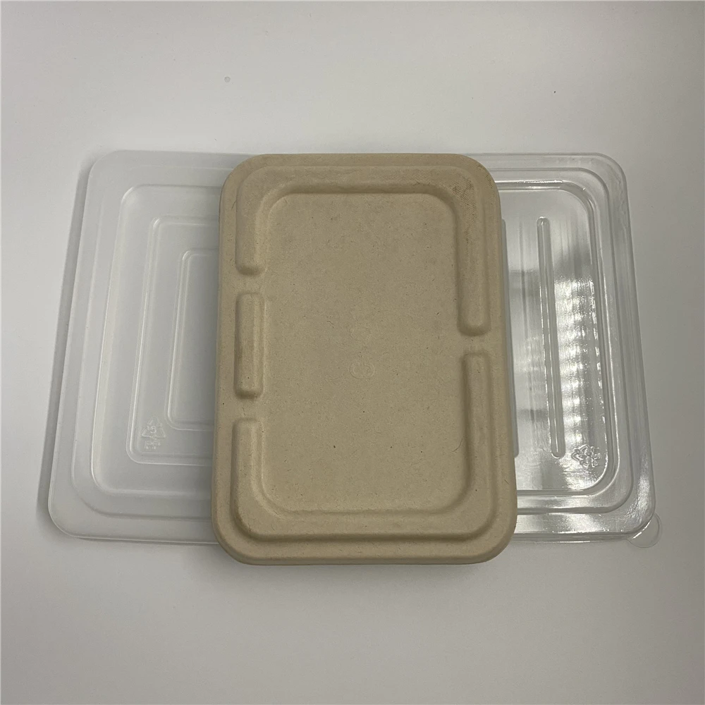 950ML sugarcane bagasse carry out fried chicken to go lunch boxes bulk disposable containers for healthy fast