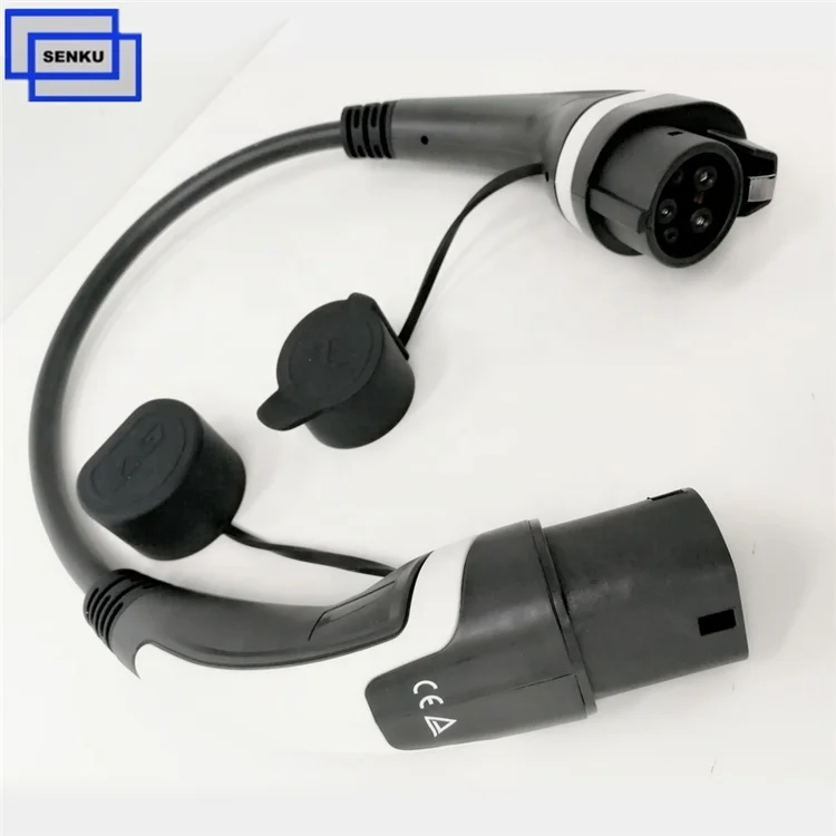Type2 Electric Charging Points 32A type2 to type1 EV Adapter with 0.5m Phev Charging Cable