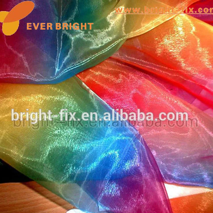 China Factory cheap price Embroidered organza fabric,cheap organza fabric roll ,flower wrapping cheap rainbow organza fabric