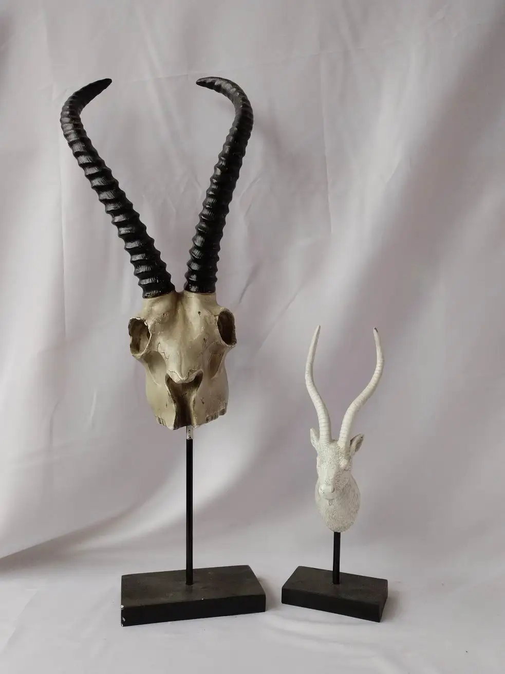 White Faux Longhorn Skull Faux Taxidermy Animal Head Wall Decor Handmade Farmhouse Decor