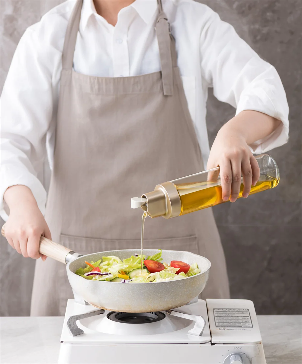 Kitchen 500ml cook olive oil dispenser non drip sauce vinegar oil glass dispenser bottle