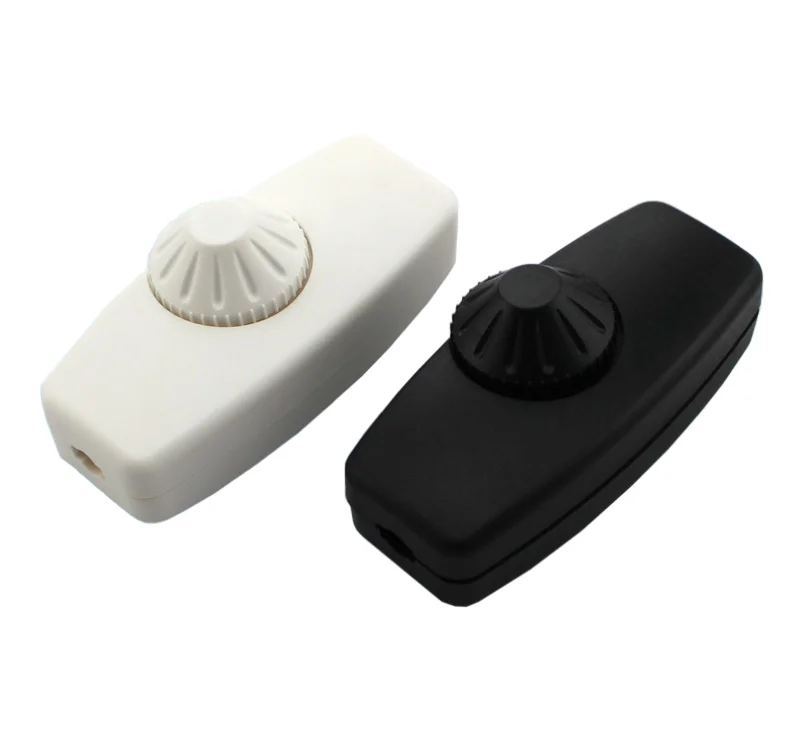 120V Dimmable Lamp Switch, Rotary Dimmer Switch for Dimmable LED Lighting, Halogen, Incandescent Bulbs, Light Strip