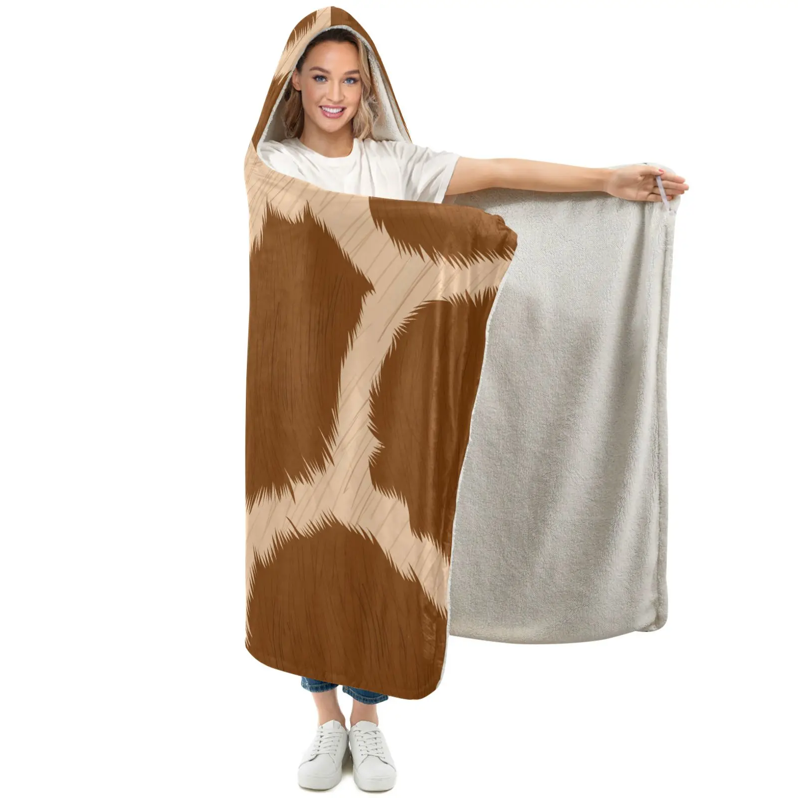 Customs logo Super soft flannel fleece custom digital printing adult polyester coral sherpa hooded blanket