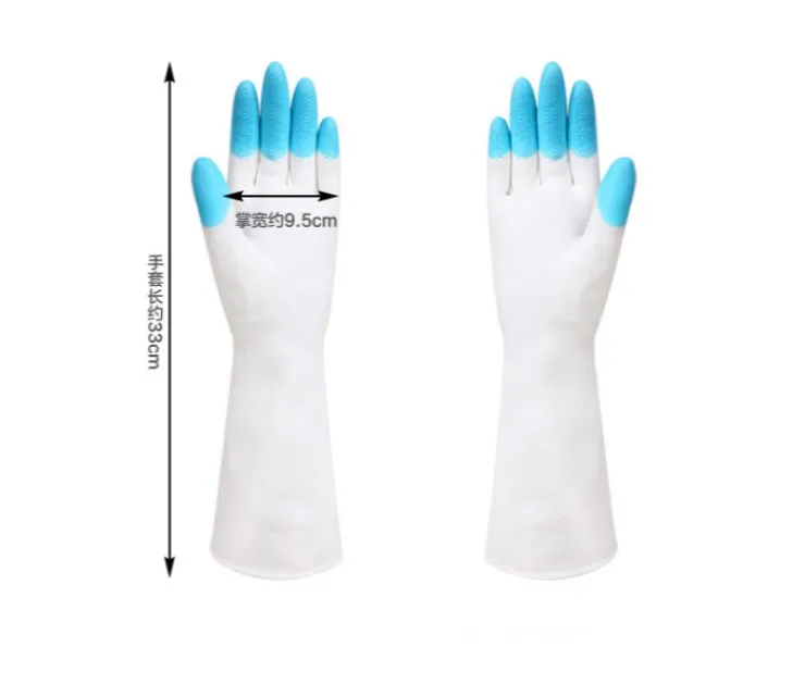 Reusable Latex PVC Kitchen Household Gloves Washing Gloves