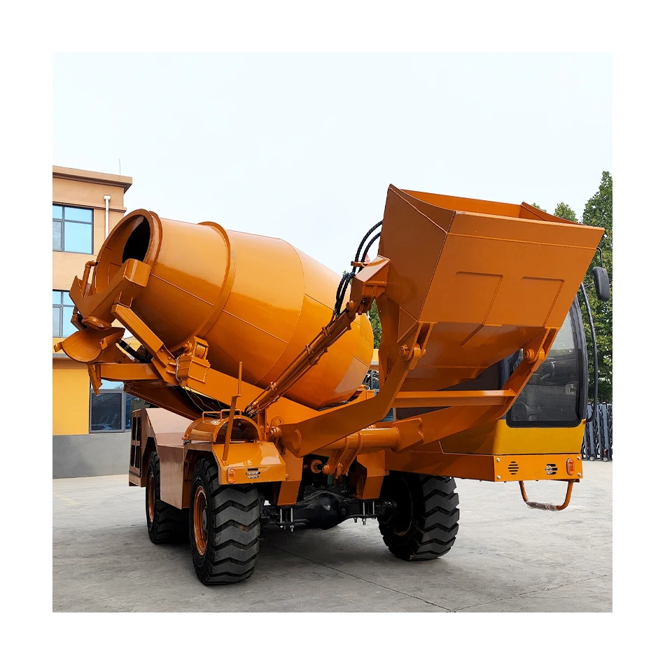 Shanzhong New Design 6.0cbm Self Loading Concrete Mixers 4WD Diesel Cement Mixer Truck
