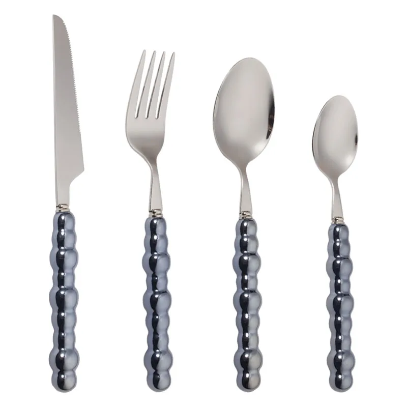 High quality flatware set stainless steel 304  ceramic handle cutlery set for wedding