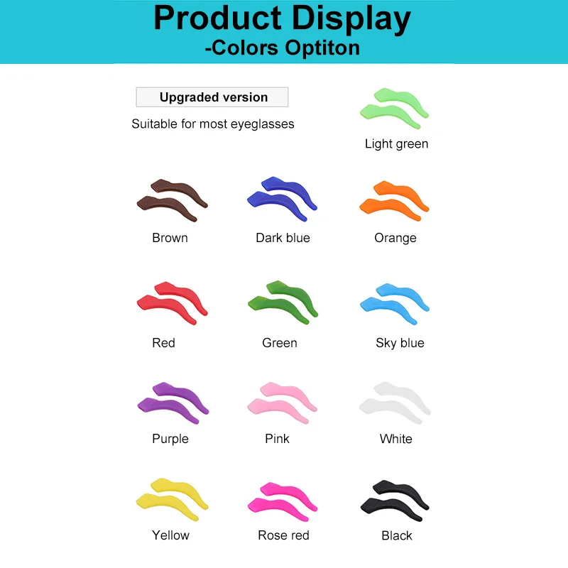 Anti-slip Ear Glasses Holder Upgraded Silicone Ear Grip Eyeglass Soft Glasses Ear Retainer Hooks Accessories Wholesale Low MOQ