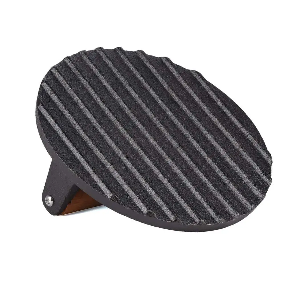Cast Iron Grill Press, Heavy-duty bacon press with Wood Handle, 7-Inch Round