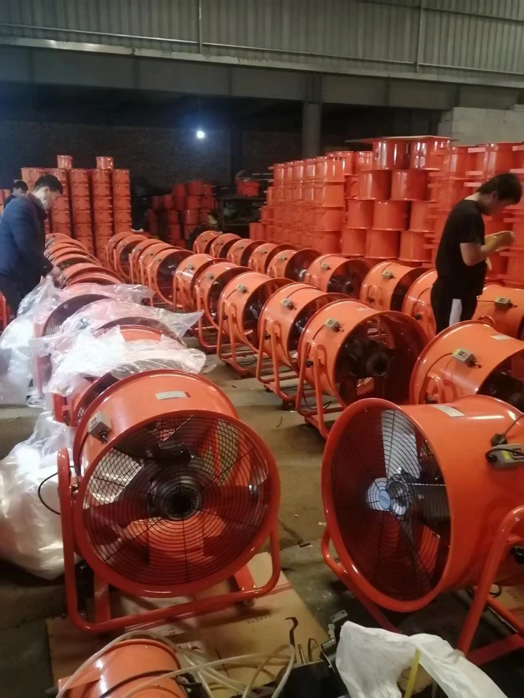 24inch 600mm  Professional automation hand push with wheel portable ventilation exhaust fan Movable Axial Flow Fan PL