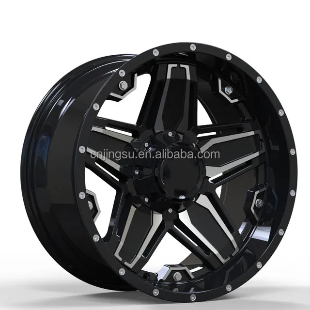 
20x10 20x12 PCD 5x114.3/135-150 6x135-139.7 ET -24 -12 -44 Black Millings 4x4 Off-Road Alloy Wheels Rims 