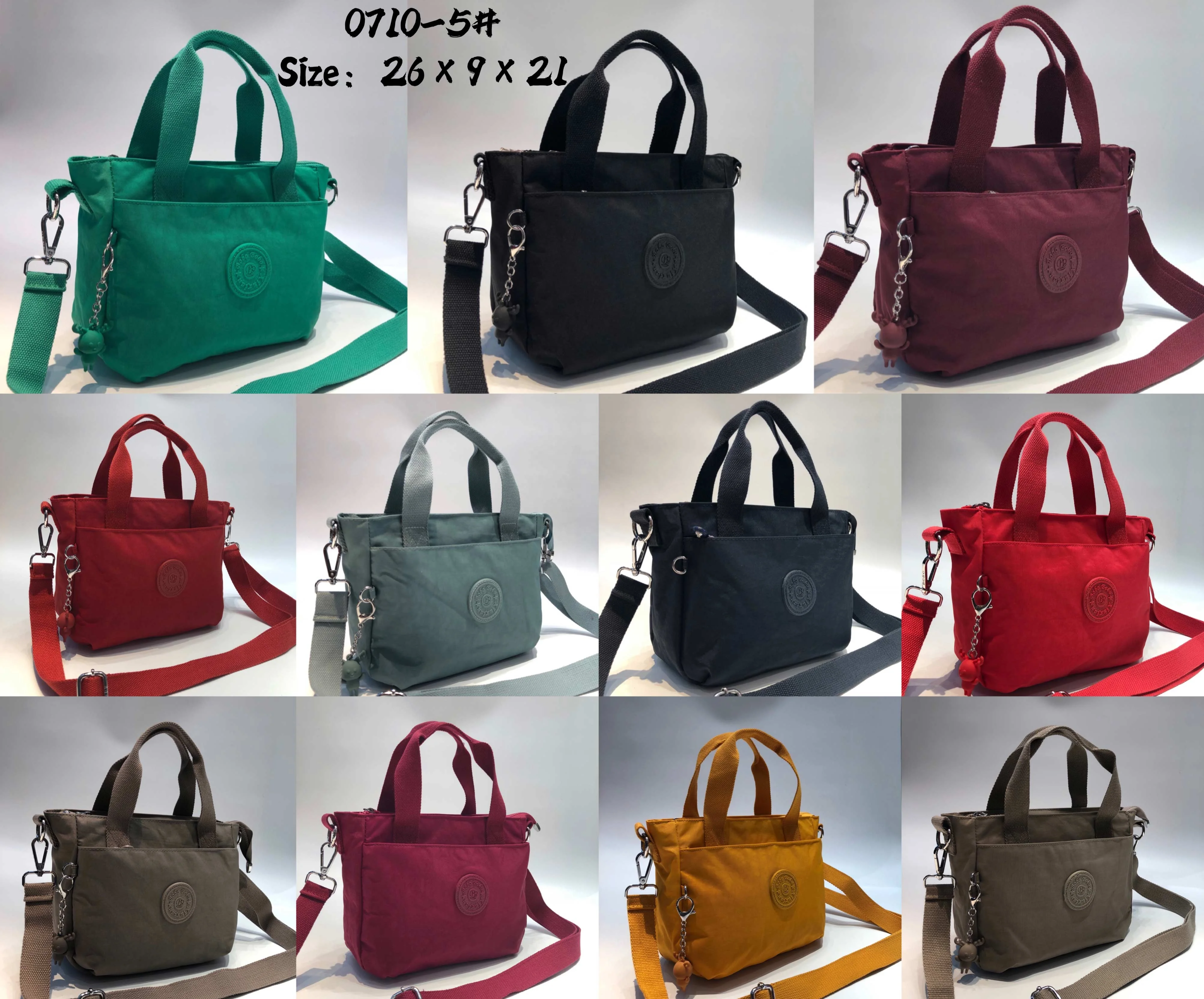 Low MOQ Wholesale Nylon Waterproof Portable Fashion Handbags Women Handbags Ladies Tote Bags