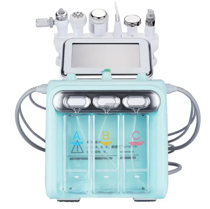 7 In 1 Small Bubble Deep Pore Clean Facial Cleansing H2 O2 Hydra Dermabrasion Peeling Beauty Machine Oxygen Jet Equipment