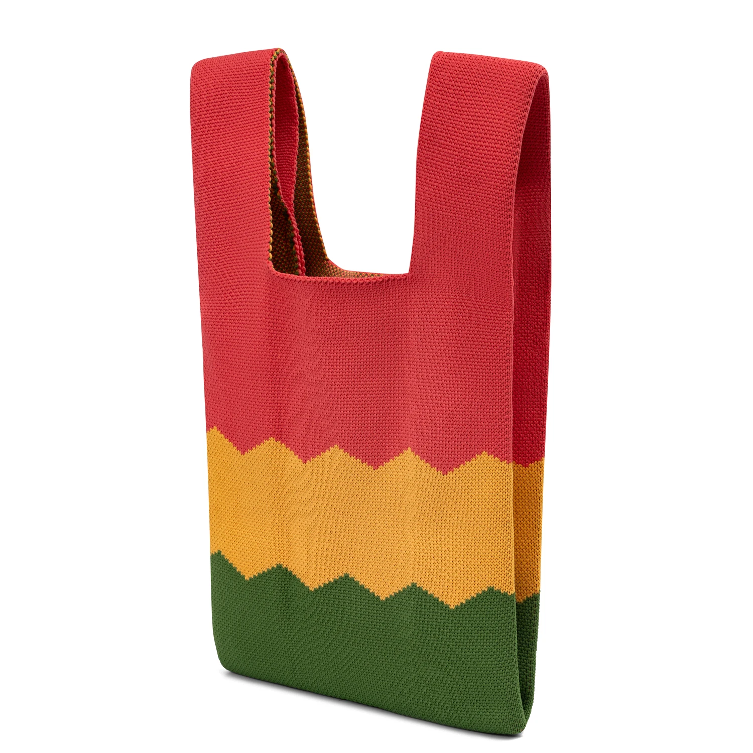 portable small mini japanese wrist bag for lady women colorful design cheap promotion knot knitted tote wrist bag