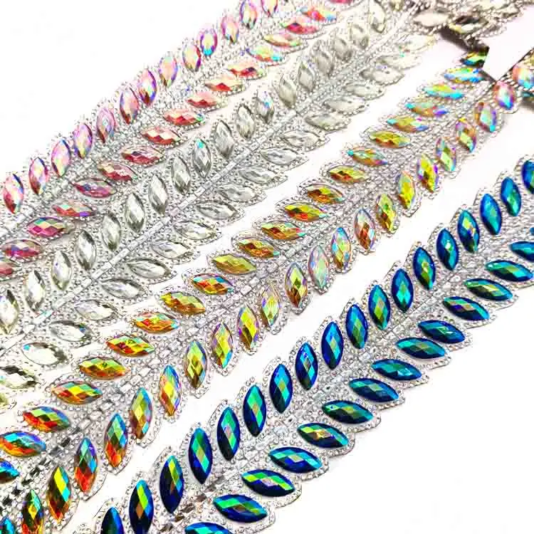 carnival hot fix trim rhinestone rope carnival costumes trimming sewing accessories trim for Trinidad carnival 2025