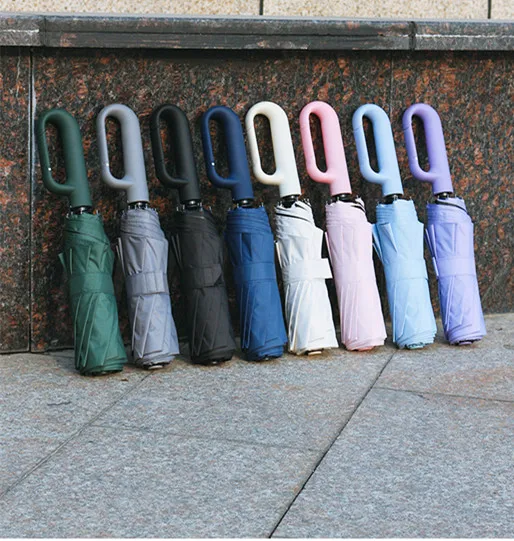 YB Wholesale New 10 Bones Ring BuckleFolding Sun And Rain Windproof Storm Umbrella automatic