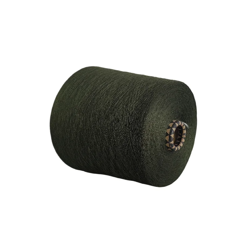 Factory Wholesale 1313 Meta-aramid Yarn 2/30S Dark Green Colorful Dyed 100% Polyester Filament Yarns For Knitting