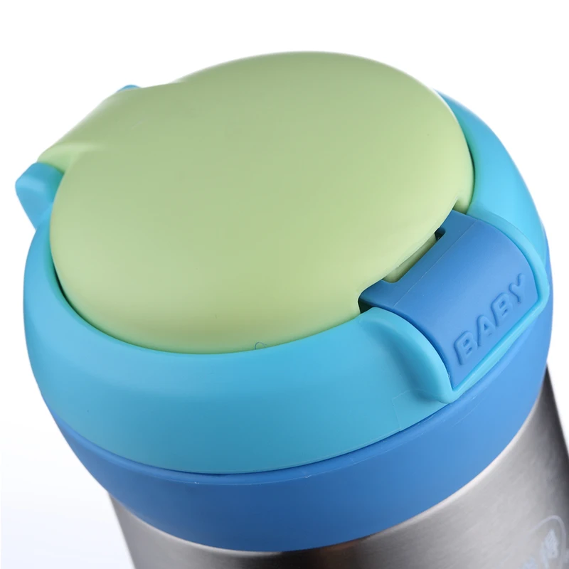 Unbreakable kids straw design thermos stainless steel water bottle vacuum flask