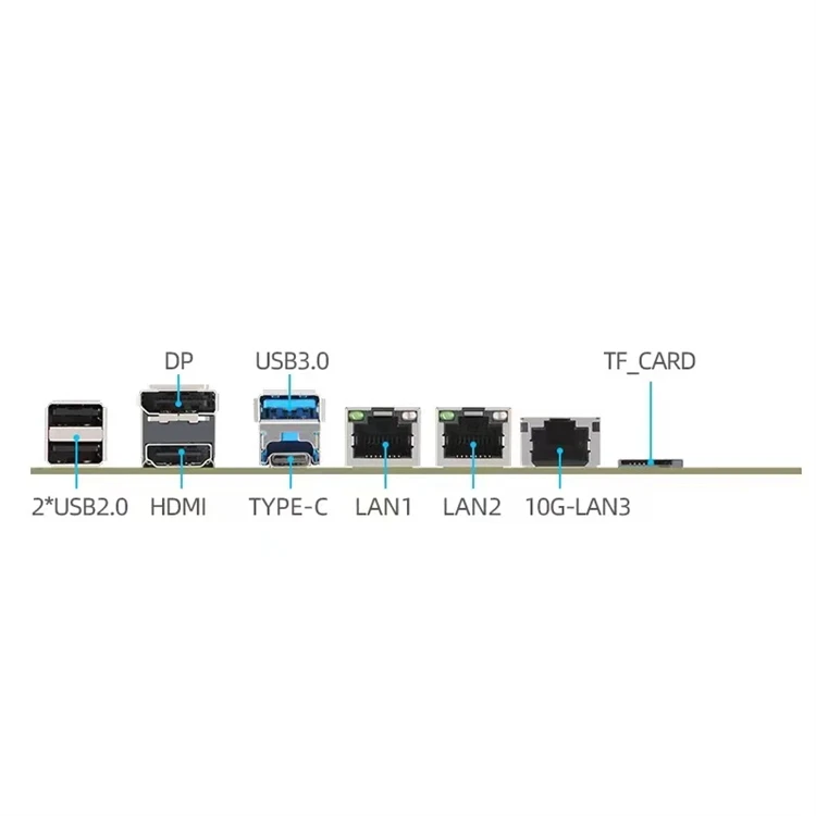 2024 Материнская плата Intel Alder Lake-N N100 CPU 3 x LAN(2 i225/i226 + 1x10g) сетевой порт
