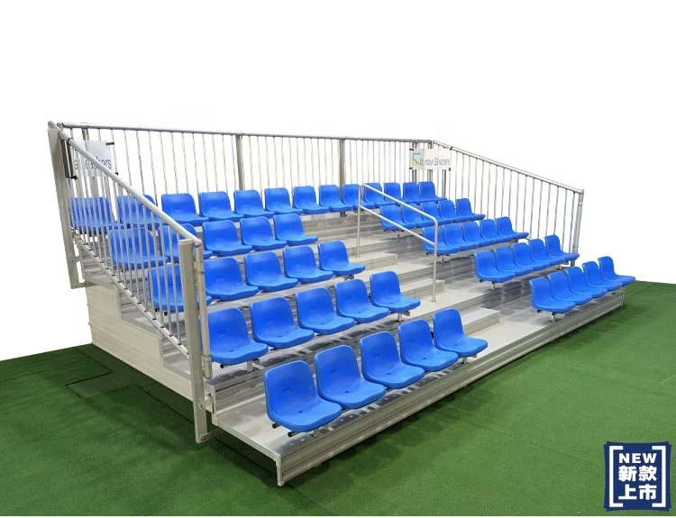 5 Rows Bleachers Seating Tribunes Metal Bleacher Aluminum Grandstand With Stadium Seat