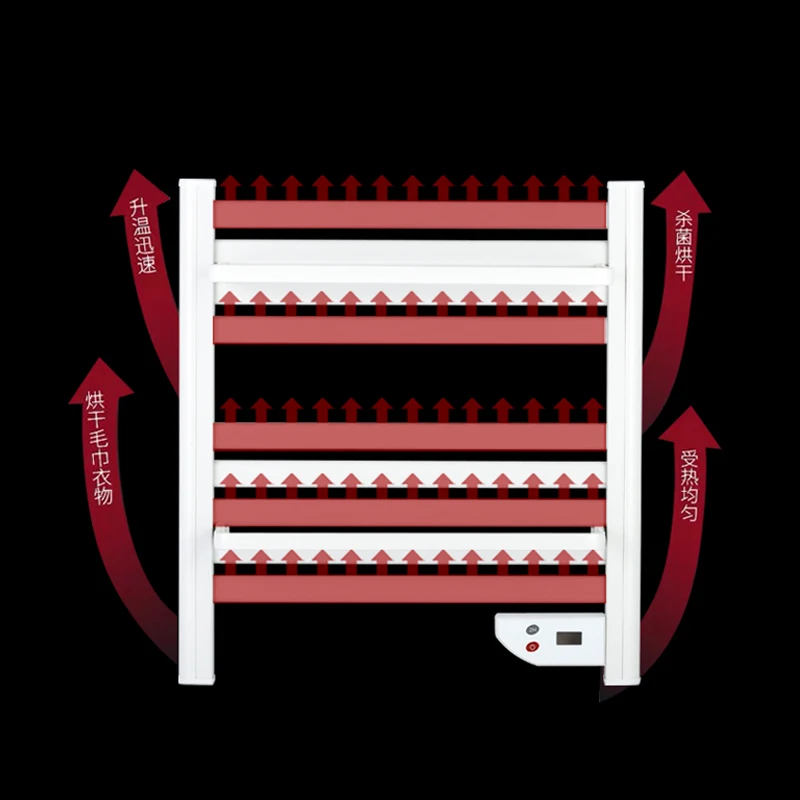 CE/ROHS Certificate Heated towel rail designer radiator IP24 Towel Warmer with Built-in Timer