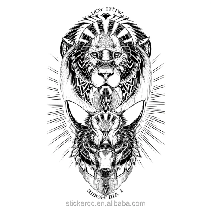 original design Wholesale High Quality Realistic Zoon Tattoo sticker Literature and art  Butterfly Tiger Star tattoo stickers
