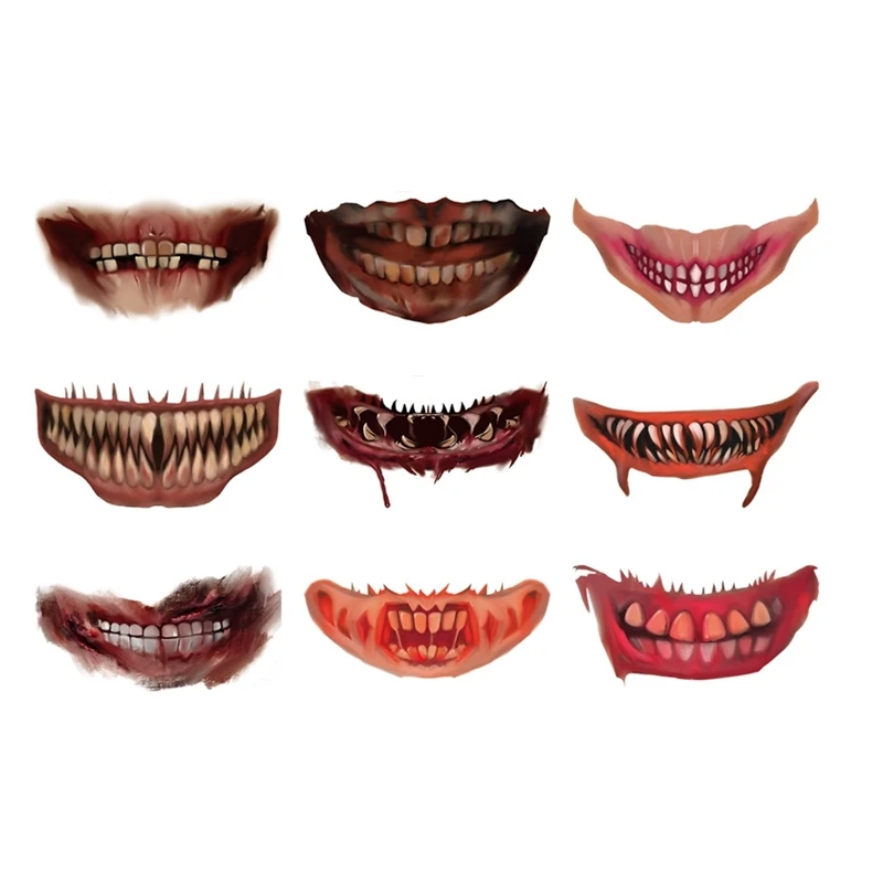 Creative Luminous Halloween Body Decor Spider Web Arm Face Tattoos Stickers Waterproof Temporary  Halloween Makeup Tattoo