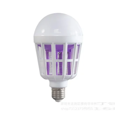 Indoor E27 LED Bulb 9/15W 220V Lamp Insect Anti-Mosquito Repeller Killing Fly Bug Home Night Light
