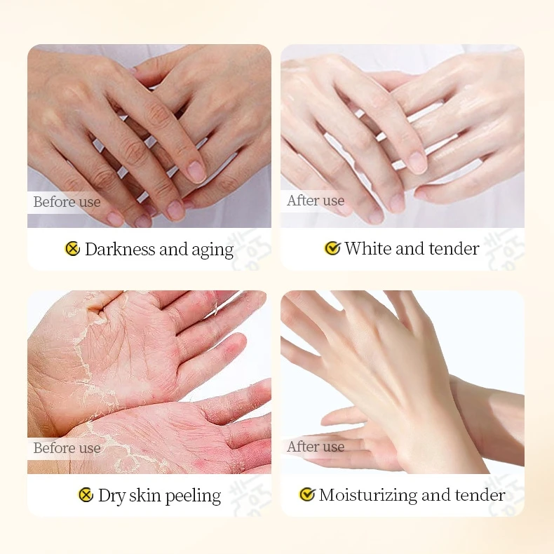 BIOAQUA Honey Milk Hand Wax Moisturizing Tender Smoothing Exfoliating Peeling Off Vitamin E Hand Mask Cream Skin Care Products