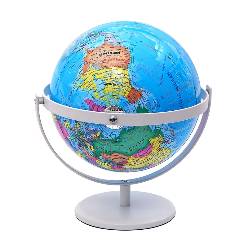 20cm Globe Factory Direct LED Light World Earth Map PVC Levitating Globe With Metal stand