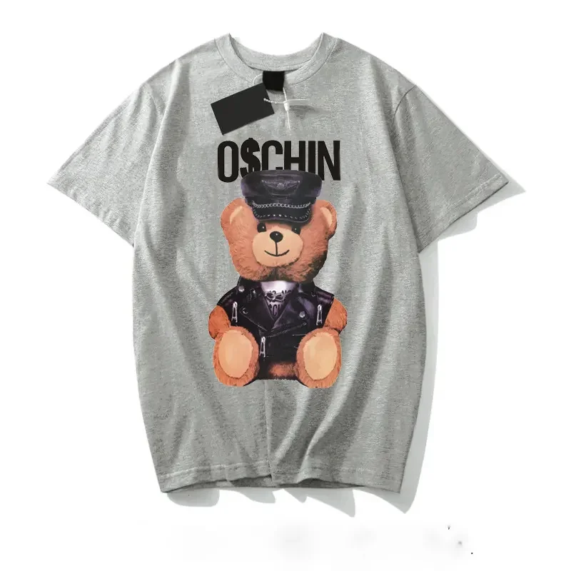 Women Bear Pattern Short Sleeve O-Neck Loose T Shirt For Women With Plus Size Casual Streetwear Tops