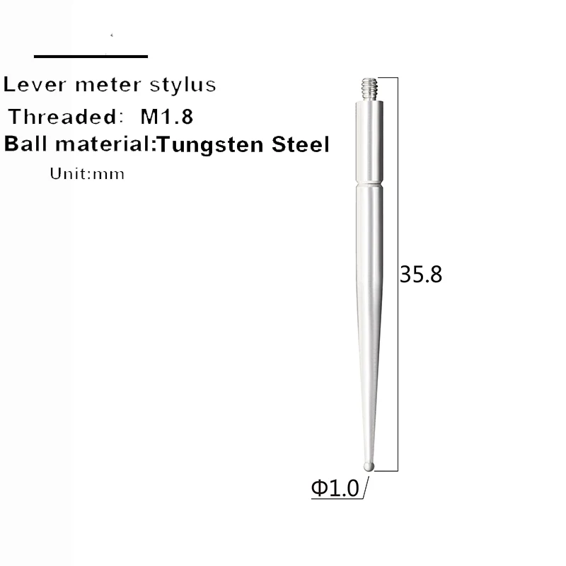 M1.4 M1.6 M1.8 M2.0 School Needle Altimeter Lever Probe Tungsten Steel Ruby Lever Gauge Styli Renishaw Styli