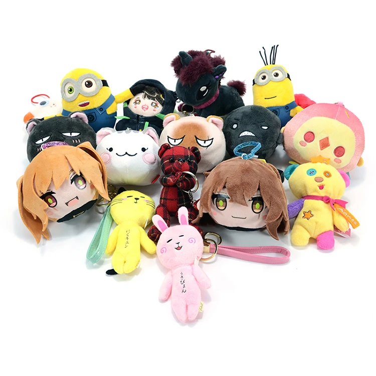 2022 Amazon Hot Sale Wholesale Own Design Mini Plush Animal Toy Set Cute Soft Small OEM Custom Plush Keychain