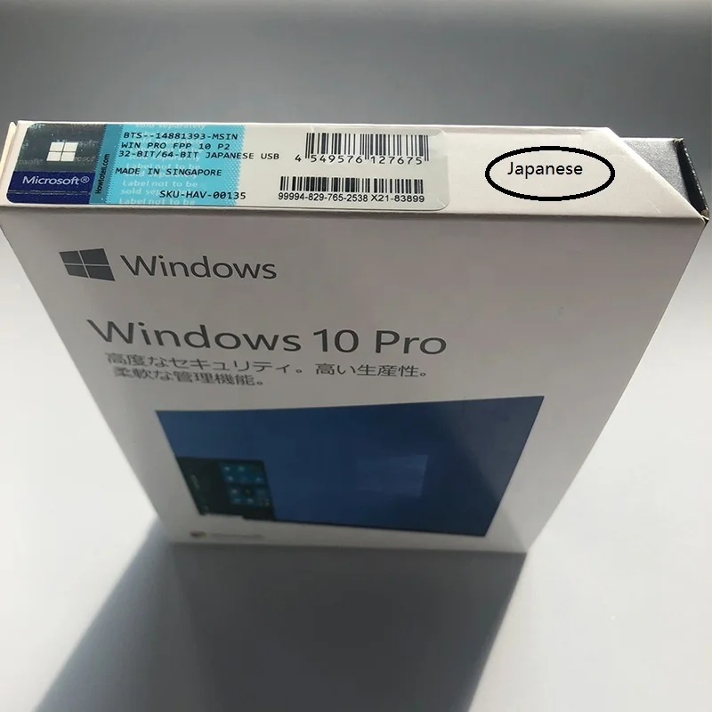 Genuine Hot sell win dows 10 pro usb 100% online activate key cheap sell in bulk retail blue