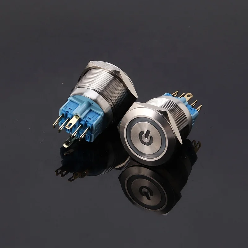 CMP DPST 2NO2NC DPDT 25mm power switch push button