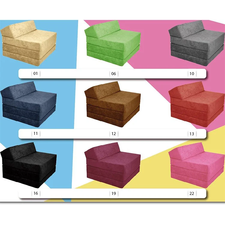 Eco-friendly Sleeping chair Guest Folding Futon Bed Mattress with Support Futon Head