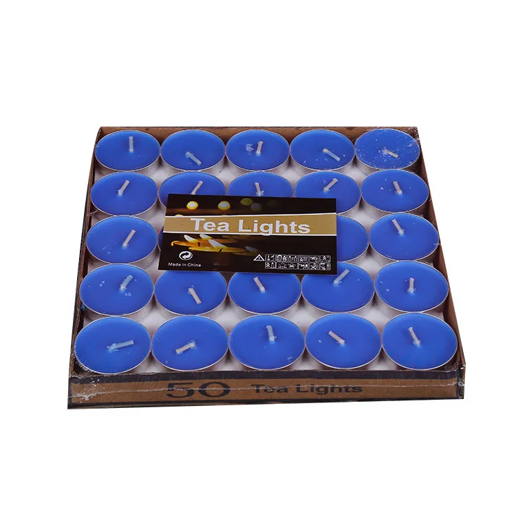 Bestsun Tea Lights Candle 2 hours 50 candles 1 box Tea Lights Pink Red Yellow Tea Candles