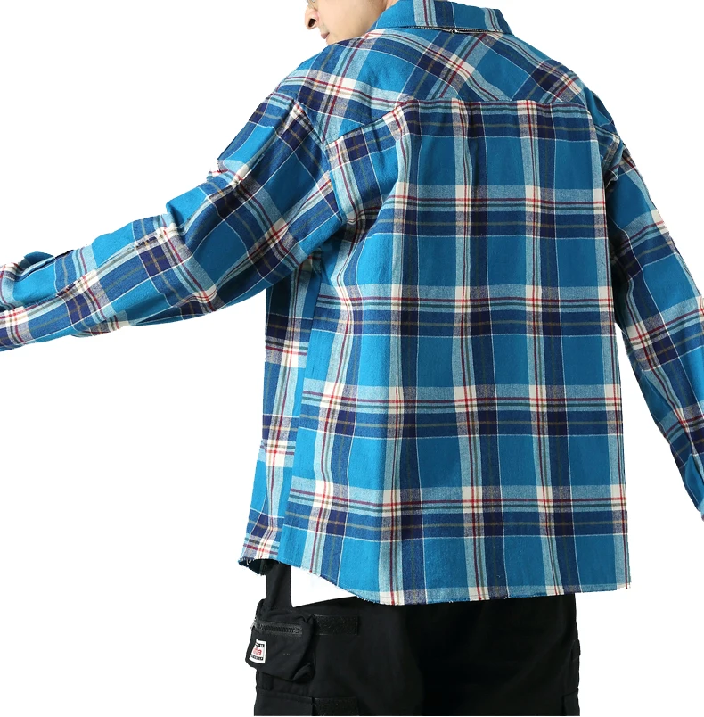 Hot selling Best sale with 100% organic cotton plaid flannel man shirt