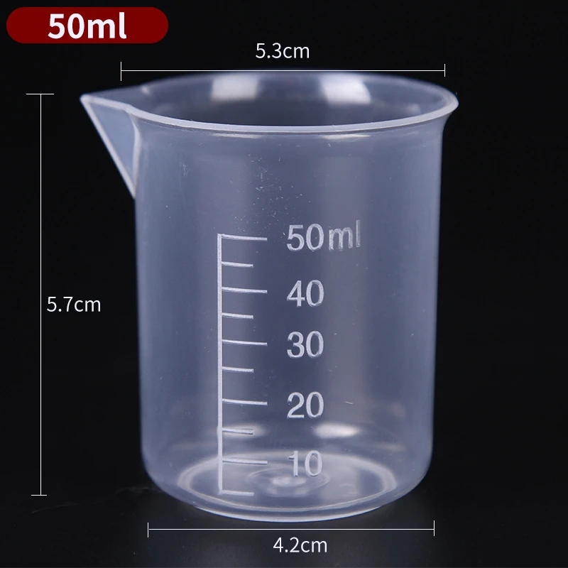 50ml 100ml 250ml 300ml 500ml 1000ml Plastic Measuring Beaker for laboratory