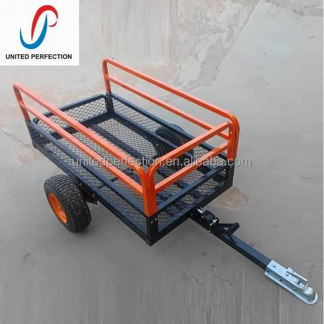 2023 best price Multi Purpose Pull Behind ATV DUMP TRAILER metal trailer trailer with offroad wheels with low MOQ