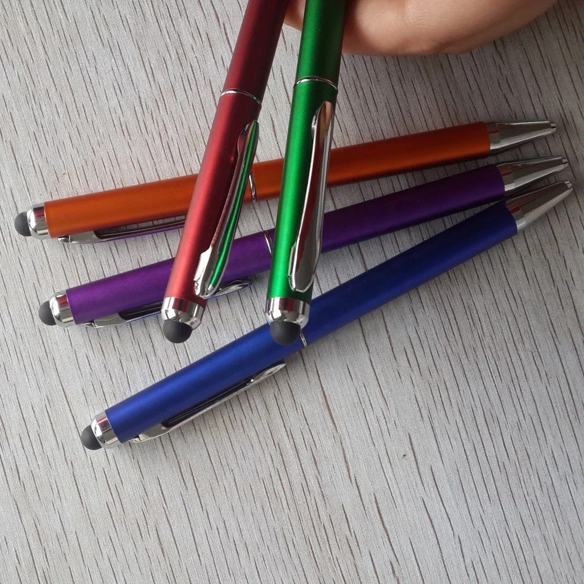 Wholesale Unique Promocionales Boligrafos de Plastico Twist Blank pen stylus With Custom LOGO printing