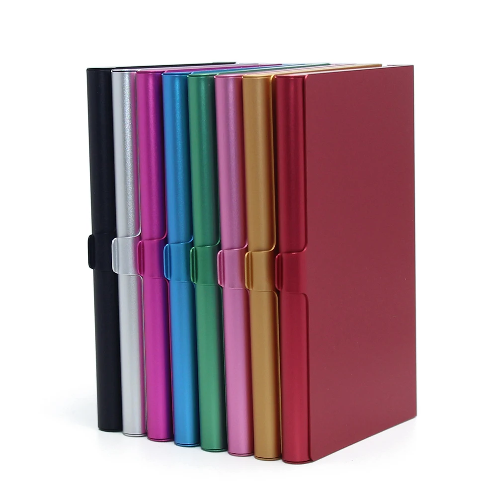 Metal Women Men Business Card Holder Creative Aluminum Holder Credit Business Card Case Multicolor Card Holder