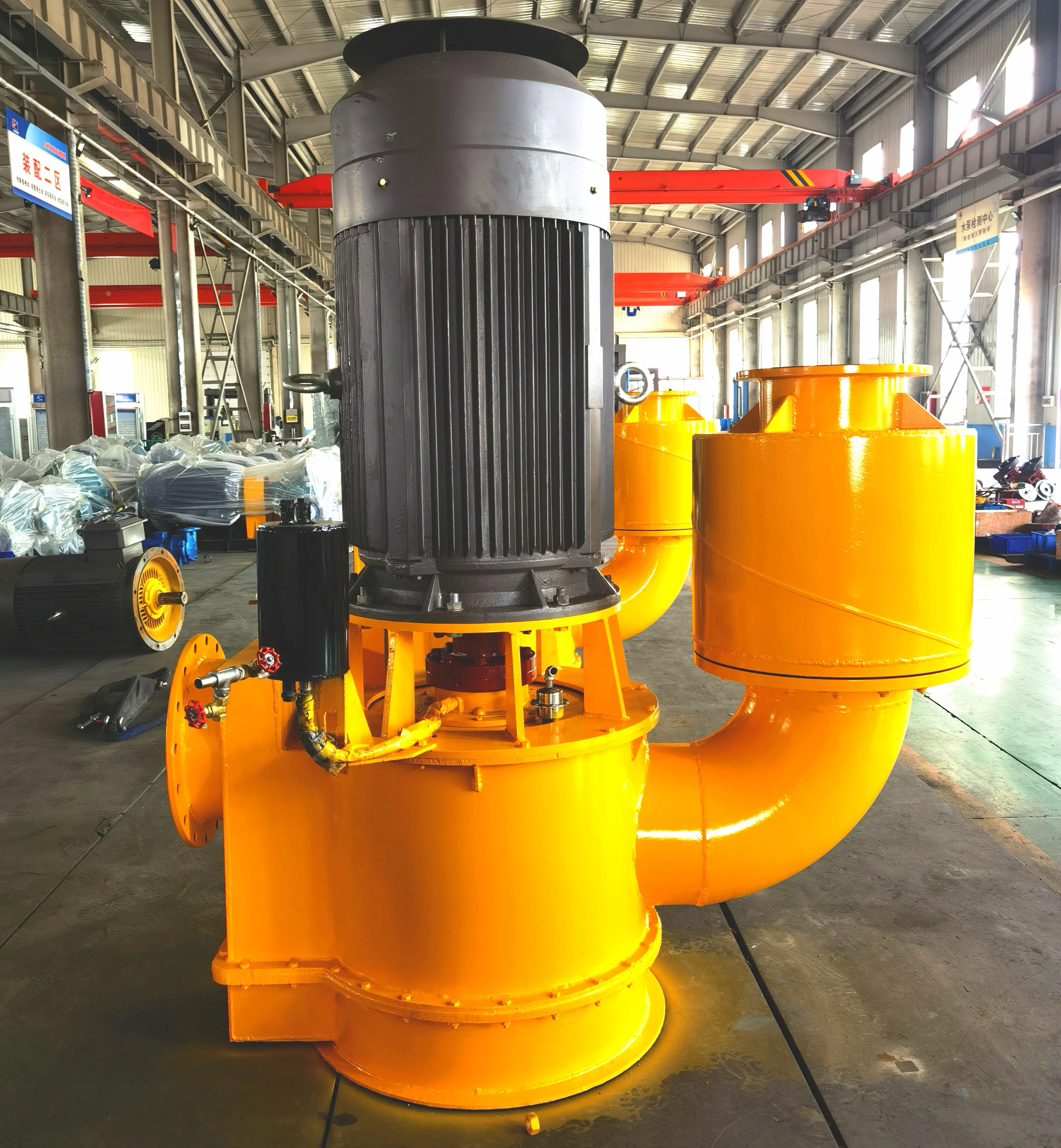 Vertical marine sea water corrosive proof self-priming centrifugal pump with magnetic valve