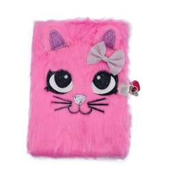 Trendy Stationery gift Fashion Bulk Wholesale Advertising B5 80 Sheets Fluffy Faux Fur Plush Journal Notebook For School
