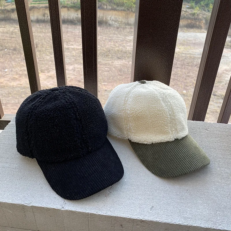 Wholesale Fall And Winter Solid Color Pom Pom 6 Panel Kids Embroidery New Design Vintage Sunhat Baseball Caps